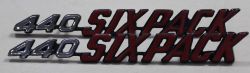 440 Six Pack Hood Emblems 1970-71 Challenger Shaker Hood