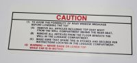 Convertible Top Warning Decal 1970-71