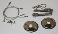 Hood Pin Kit 23" Cables Steel Hood 1968-74 A-Body, Some 1968-74 B-Body, 1970 Plymouth B-Body, 1970-74 Cuda, 1972-74 Challenger