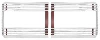 Tail Light Bezels 1967 Plymouth B-Body Red Trim