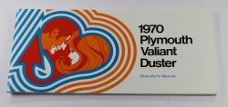 Owners Manual 1970 Valiant/Duster