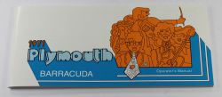 Owners Manual 1971 Barracuda
