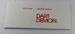 Owners Manual 1972 Dart/Demon