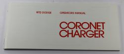 Owners Manual 1972 Coronet/Charger