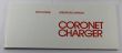 Owners Manual 1972 Coronet/Charger