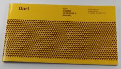 Owners Manual 1974 Dart