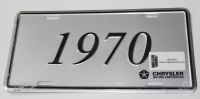 License Plate 1970 Model Year