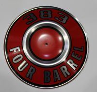 Red 383 4 Barrel Air Cleaner Pie Tin