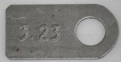 Rear Axle 3.23 Ratio Tag