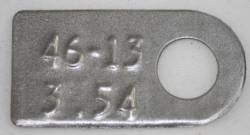 Rear Axle 3.54 Ratio Tag