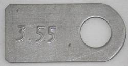 Rear Axle 3.55 Ratio Tag