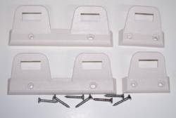 White Seat Belt Clips Front Bench/Rear Bench 1968-69 A/B/C-Body Some 1970