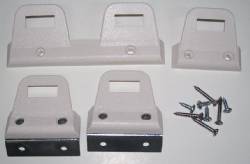 White Seat Belt Clips Front Buckets/Rear Bench 1968-69 A/B/C-Body Some 1970