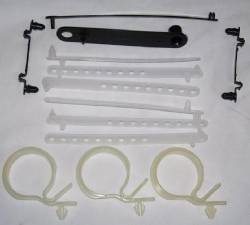 Under Hood Strap Kit 1971-74 E-Body and 1971-72 B-Body (Large White Clips)