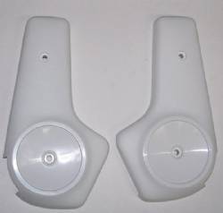 White Bucket Seat Hinge Covers Some 1971-up A/B-Body 1972-74 E-Body