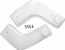 White Bench Seat Hinge Covers 1970-76 A-Body 1973-74 E-Body