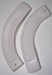 White Bench Seat Hinge Covers 1964-67 B-Body and some 2 Door C-Body