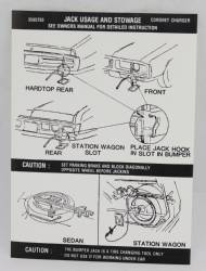 Jack Instructions 1972 Dodge B-Body