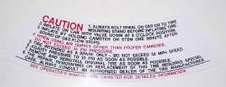 Space Saver Spare Decal 1972-up