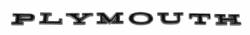 Hood/Trunk Letter Set 1965 Plymouth