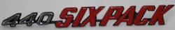 440 Six Pack Emblem Left 1970-71 Challenger with Shaker Hood