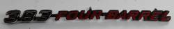 383 Four Barrel Fender Emblem 1970-71 Challenger