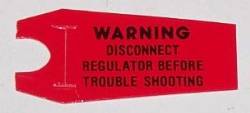 Alternator Warning Tag