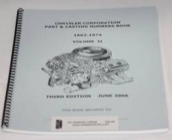 Chrysler Corporation Part & Casting Numbers Book 1962-74 Volume 2 Large Version