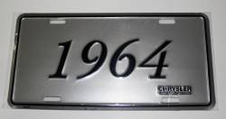 License Plate 1964 Model Year