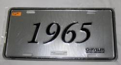 License Plate 1965 Model Year