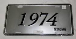 License Plate 1974 Model Year