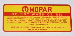 Air Cleaner Service Instructions 1969-71 Oval Air Cleaner