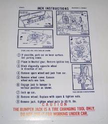 Jack Instruction Decal 1968- Early 1969 B-Body Except Charger