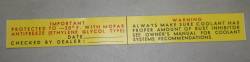 Coolant Decal 1964-68