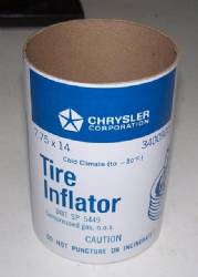 Space Saver Inflator Bottle Decal and Sleeve 1970-71 E-Body