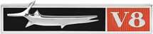 Right Fender V8 Fish Emblem 1968 Barracuda
