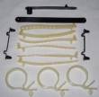Under Hood Strap Kit AGED 1971-74 E-Body and 1971-72 B-Body (Large White Clips)